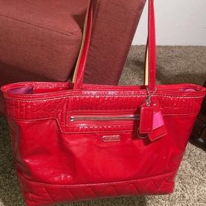 Red Coach Bag